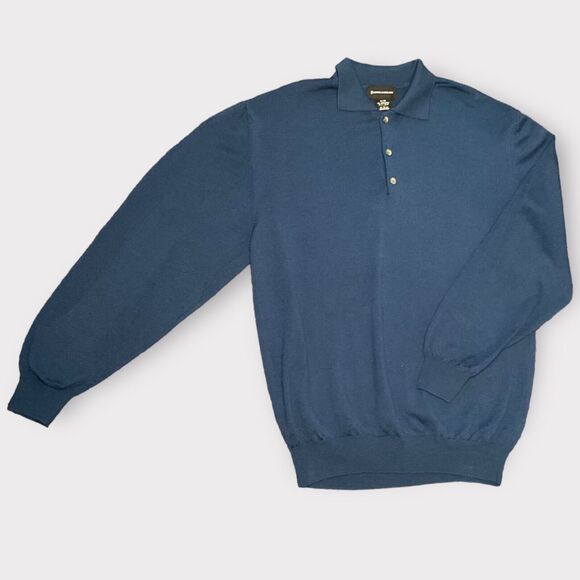 Vintage Conte di Milano Sweater Mens XL Wool Knit Collared Pullover Old Money - Picture 7 of 9